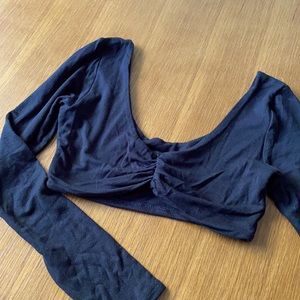 Naked Wardrobe long sleeve crop top